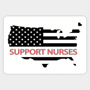 Support Nurses flag Magnet